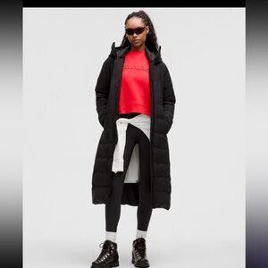 NWT StretchSeal™ Sleet Street 600-Down-Fill Long Jacket / BLACK